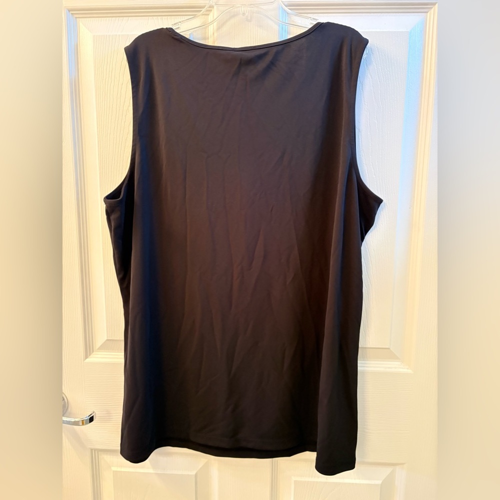 Talbots Knit Jersey Layering Tank Top with Shirred Neckline Size 2X NWT - Picture 2 of 8